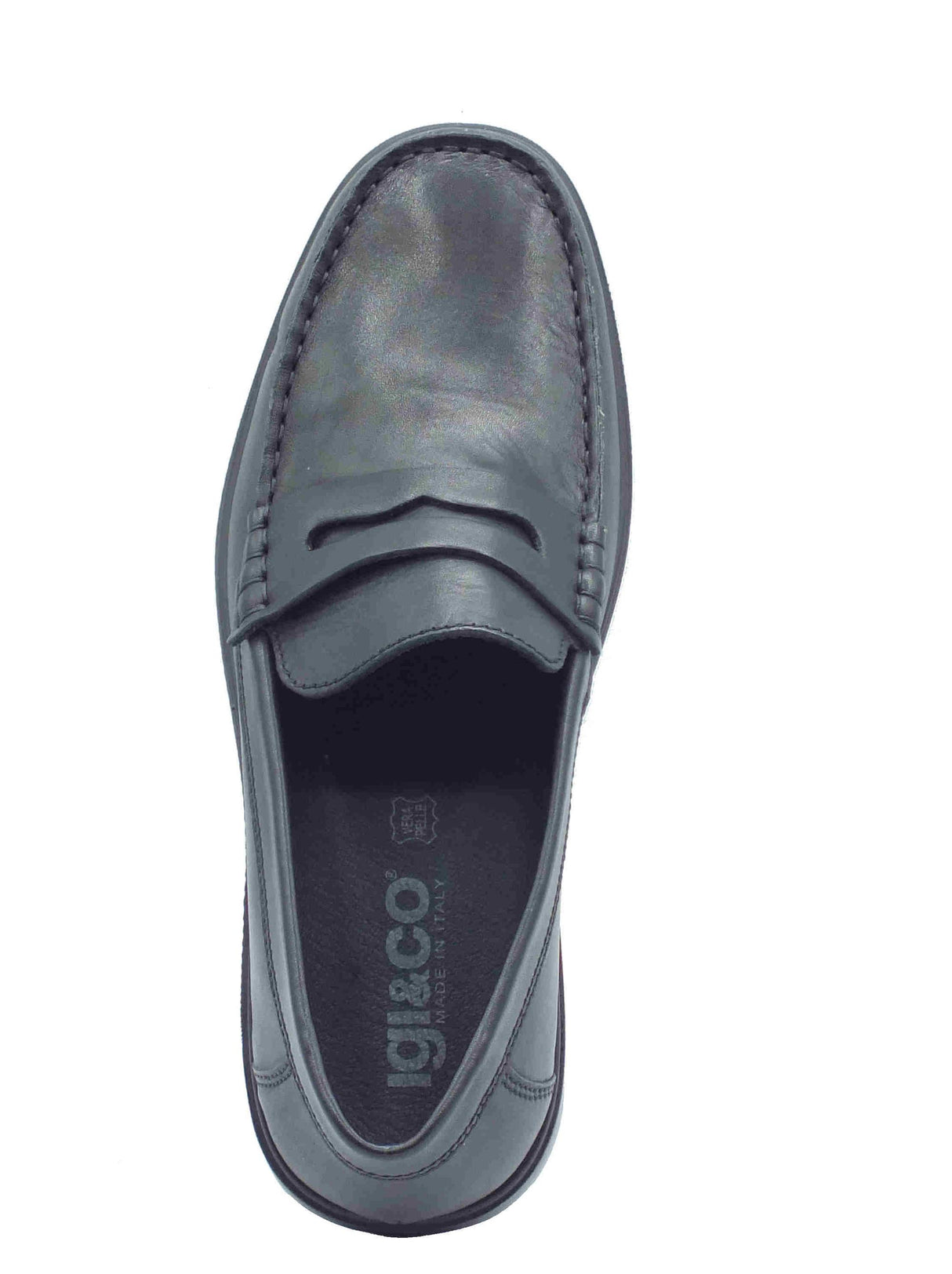 Igi&Co Igi&Co 7612000 Vitello Alfa Nero Mocassini Classici per Uomo in pelle Nero