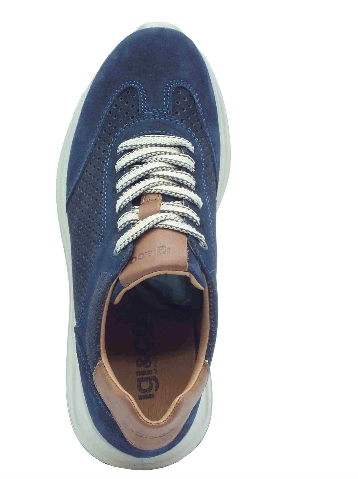 Igi&Co Igi&Co 7634733 Scamosciato Blu Sneakers per Uomo in nabuk Blu