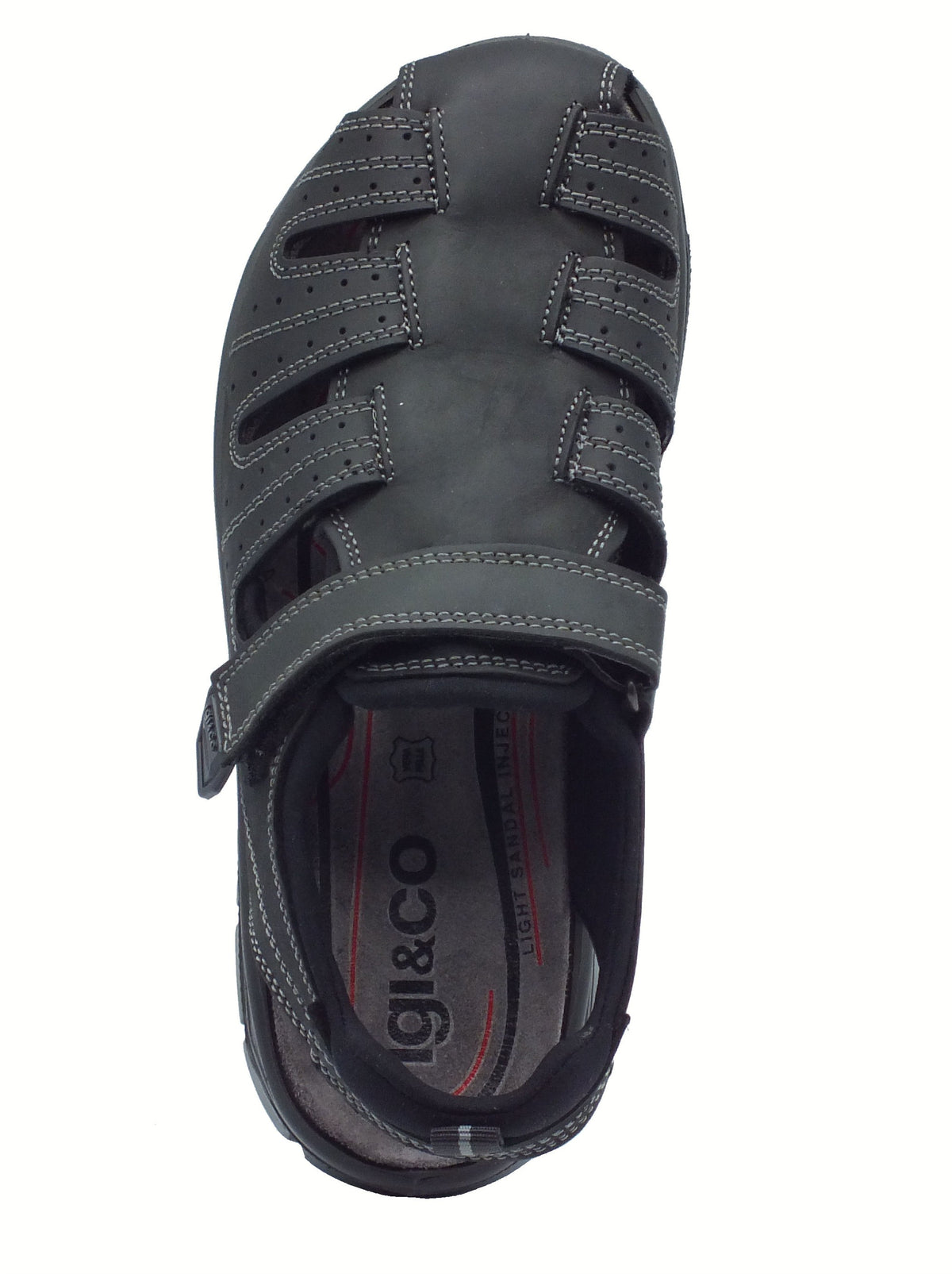 Igi&Co Igi&Co Sandali Uomo 7645100 Nabuk Ingrassato Nero pelle nero Nero