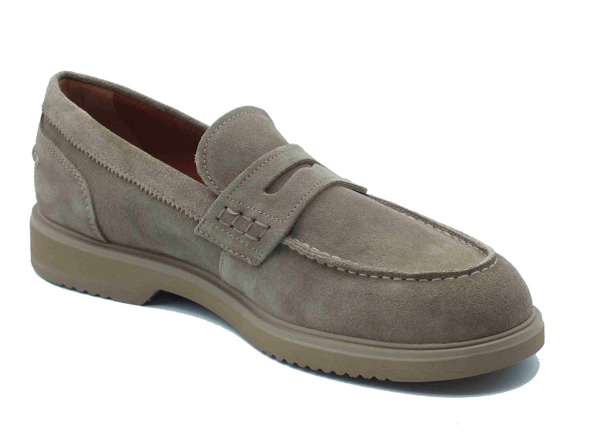 Nero Giardini NeroGiardini E500610U Arold Argilla Mocassini classici ed eleganti per Uomo in nabuk Argilla