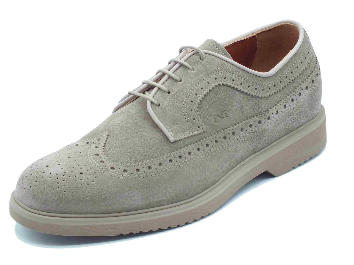 Nero Giardini NeroGiardini E500611U Arold Col. Argilla Scarpe Eleganti per Uomo in camoscio duilio con lacci Argilla