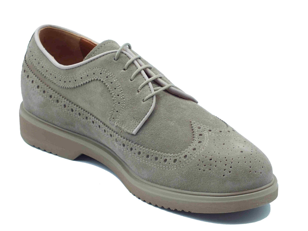 Nero Giardini NeroGiardini E500611U Arold Col. Argilla Scarpe Eleganti per Uomo in camoscio duilio con lacci Argilla