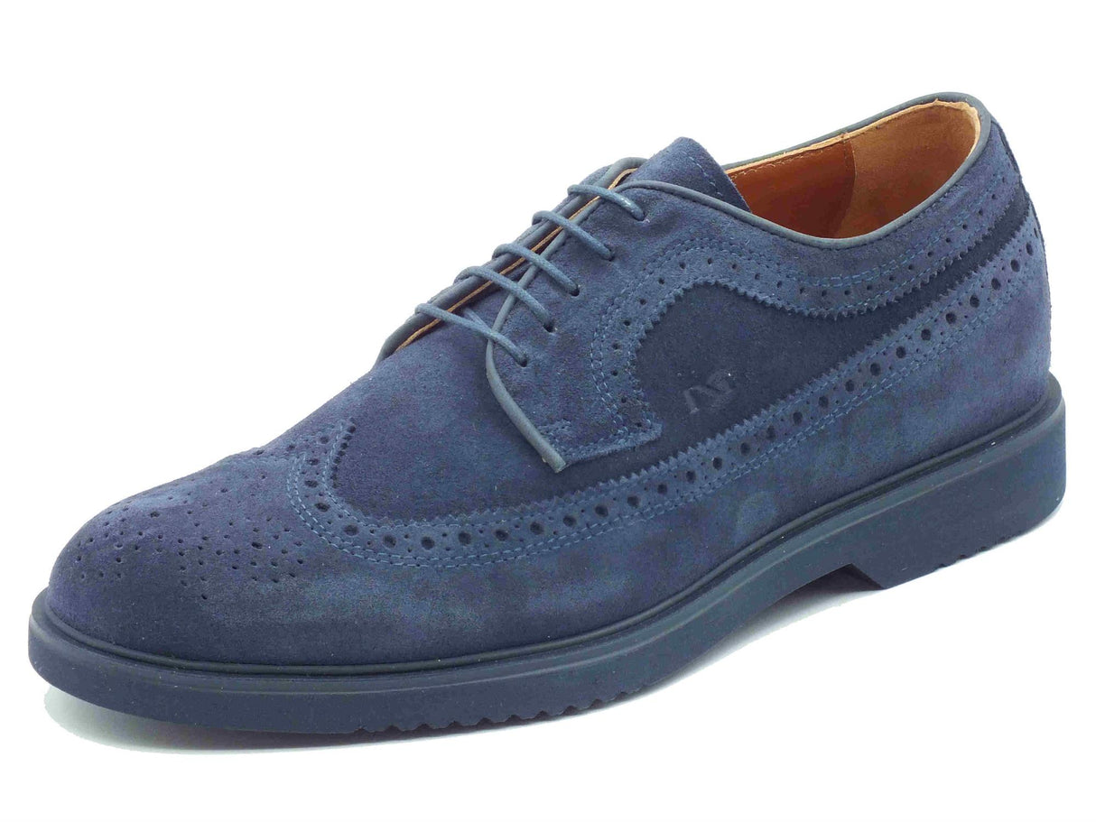 Nero Giardini NeroGiardini E500611U Colorado Indaco Scarpe Eleganti per Uomo in camoscio duilio con lacci Indaco