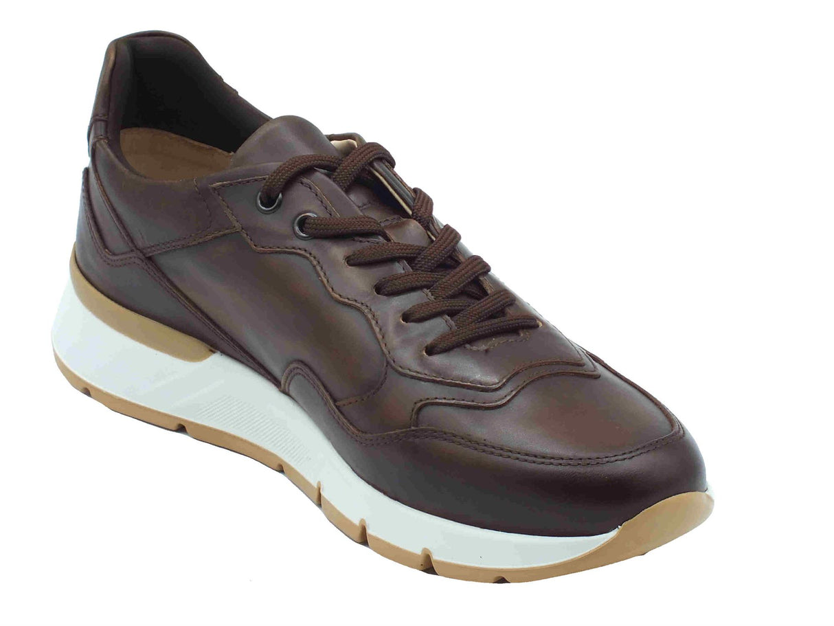 Nero Giardini NeroGiardini E500640U Delavato Beige Sneakers sportive per Uomo in pelle colore marrone Beige