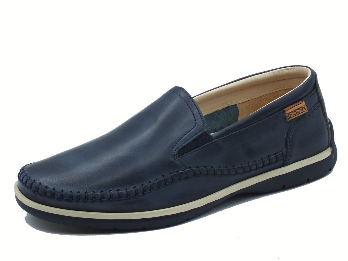 Pikolinos Pikolinos 3111 Marbella Blue Mocassini per Uomo in pelle blu Blue