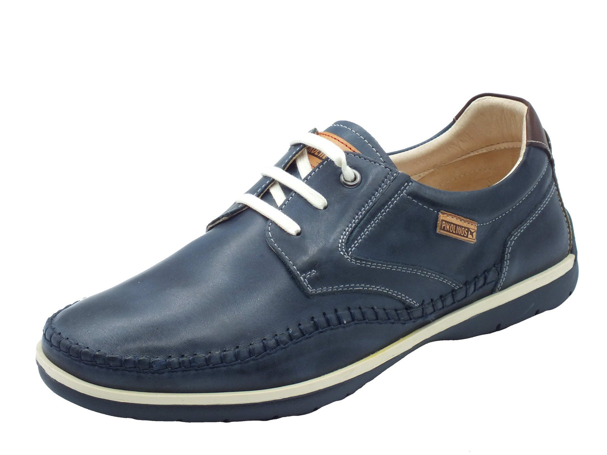 Pikolinos Pikolinos 4118 Marbella Blue Scarpe per Uomo in pelle colore blu Blue