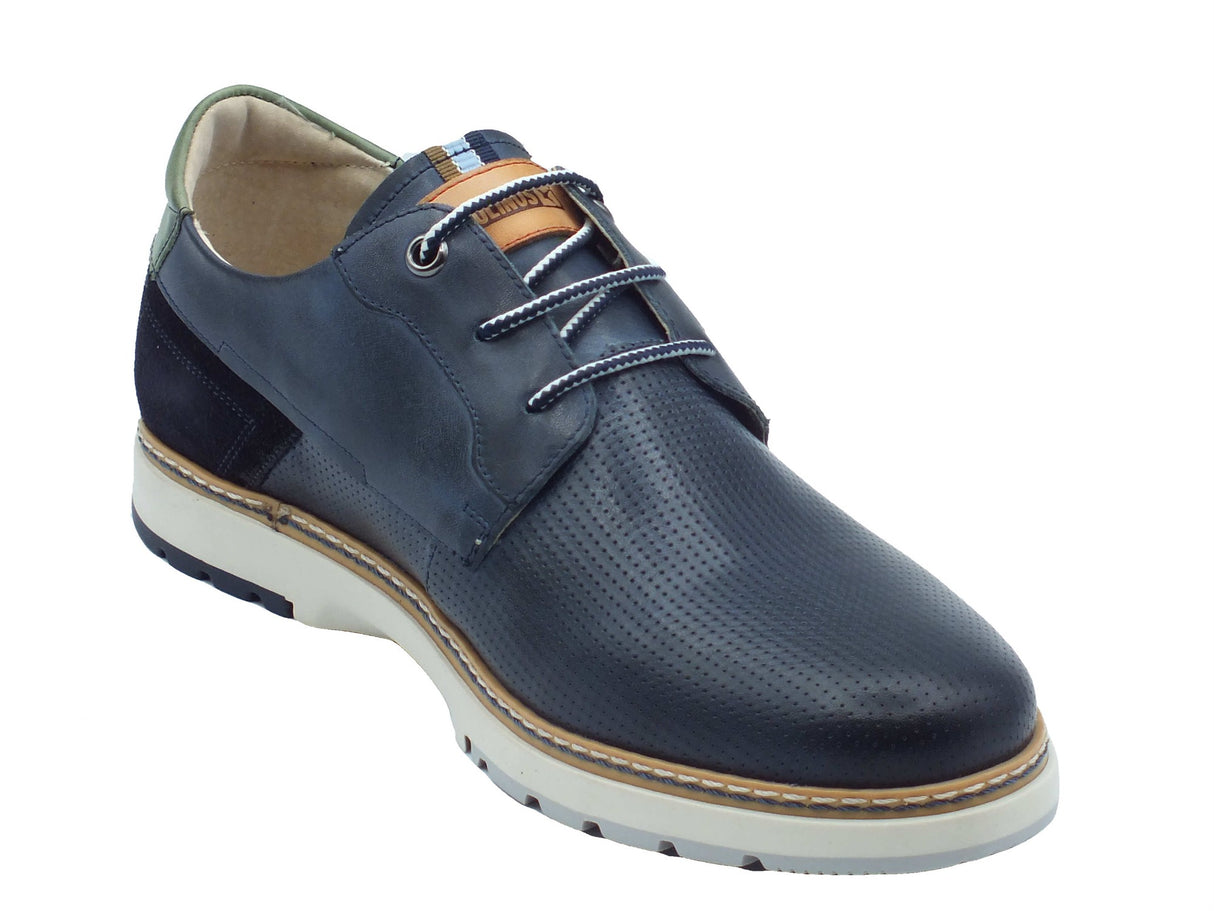 Pikolinos Pikolinos 4222C1 Olvera Blue Scarpe per Uomo in pelle colore blu blu