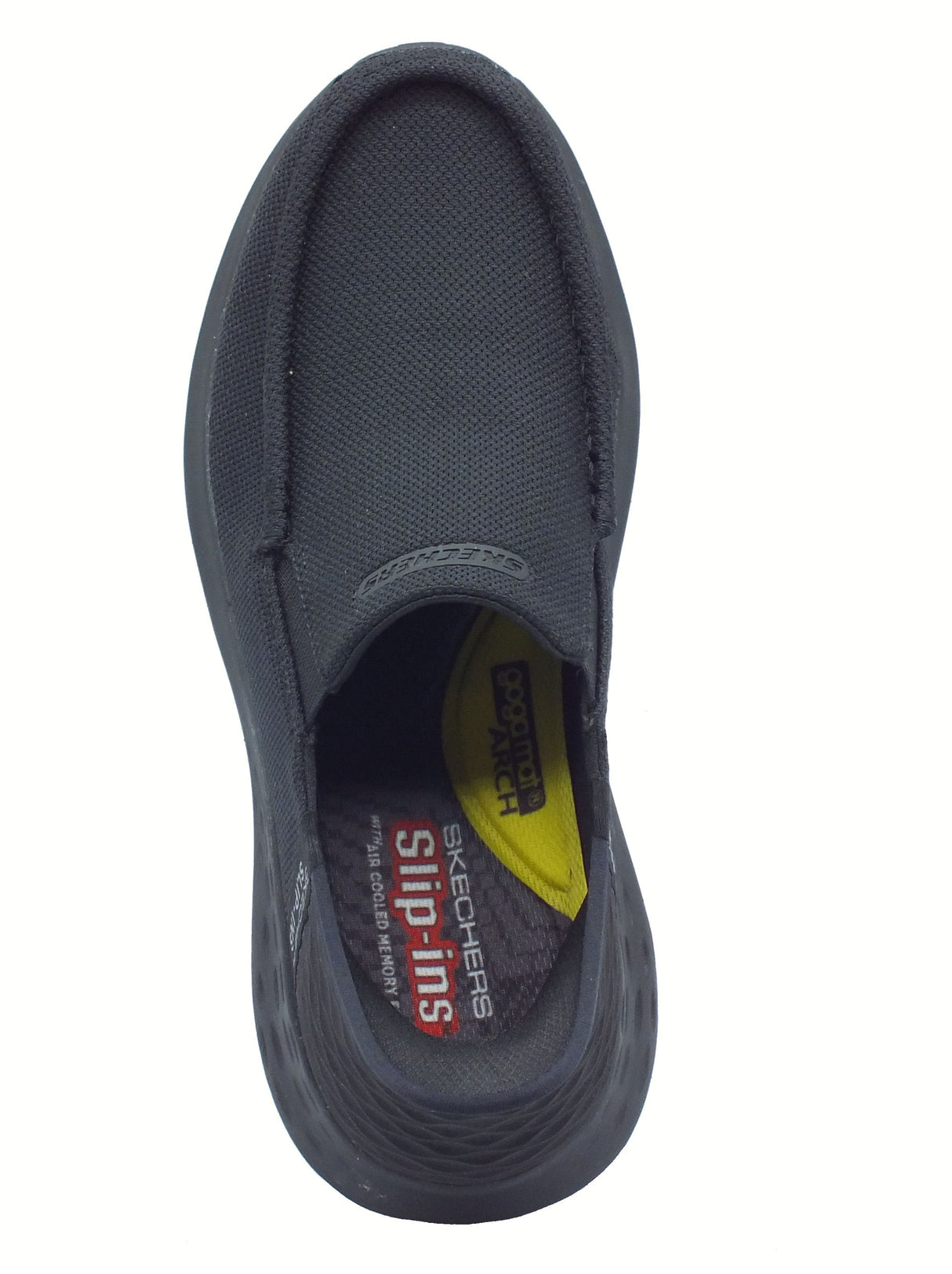 Skechers Skechers Slip-Ins 204804 Parson Ralven Black Mocassini sportivi per uomo in tessuto nero Black