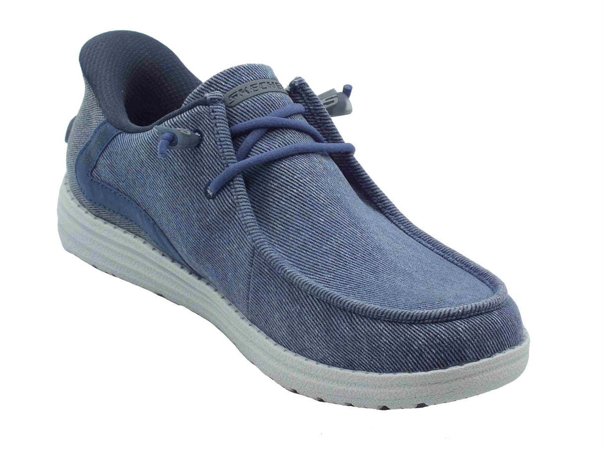 Skechers Skechers Slip-Ins 210959 Melson Coronado Denim Scarpe per Uomo in tessuto blue Denim