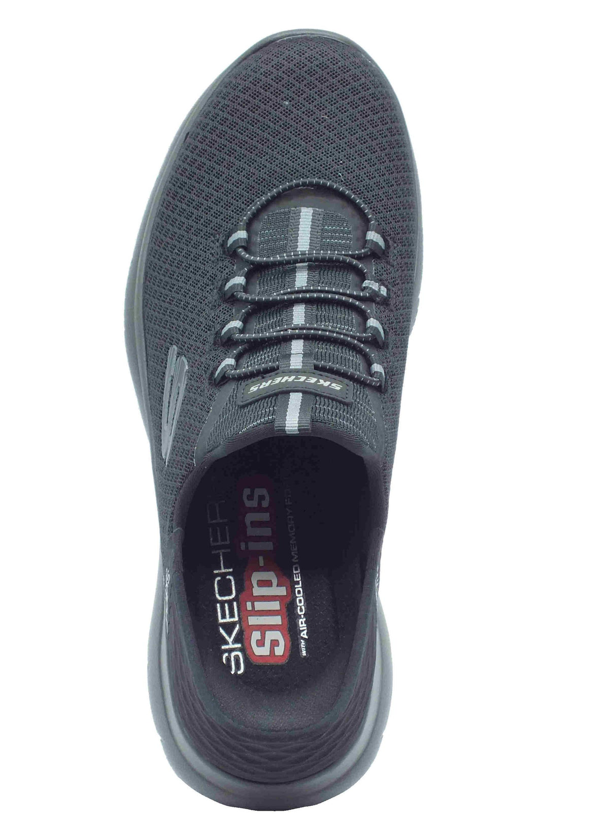 Skechers Skechers Slip-Ins 232457 Summits High Range Black Mocassini sportivi per uomo in tessuto nero Nero