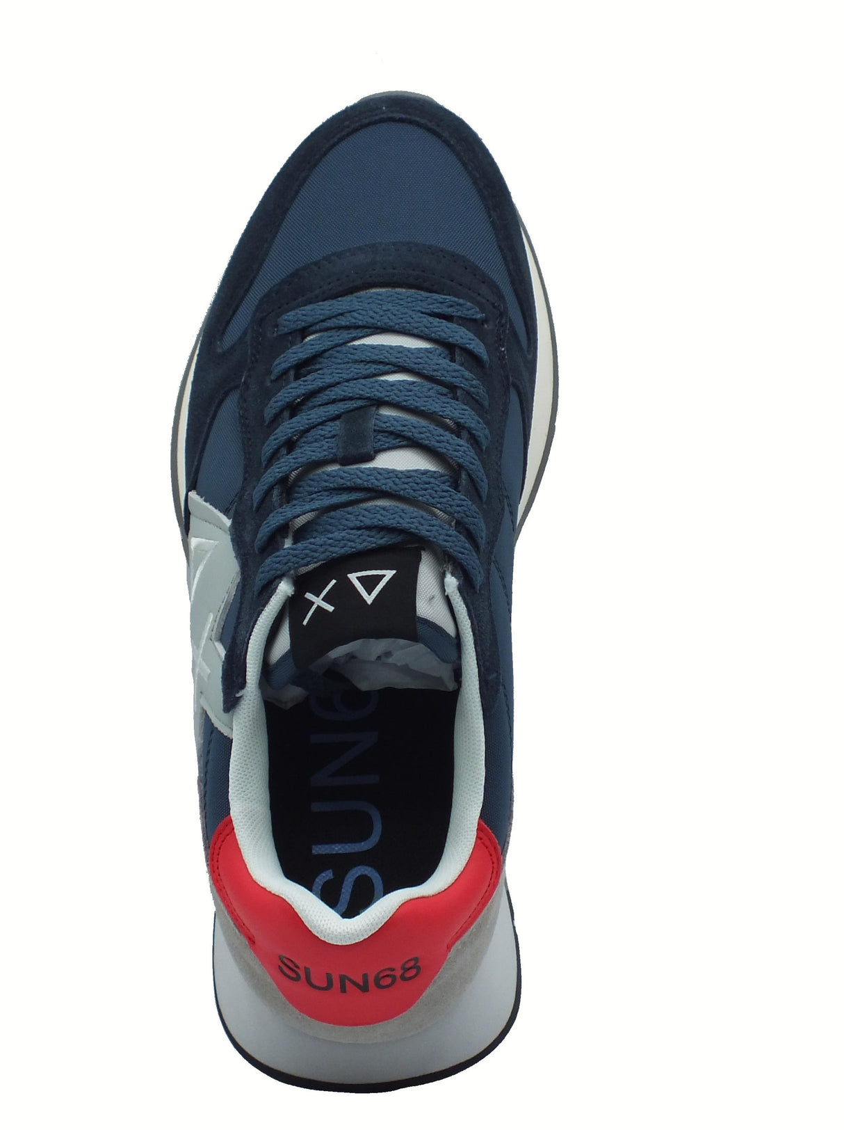 SUN68 SUN68 Z35111 Jaki Solid Navy Blue Scarpe Sportive per Uomo nabuk e tessuto Navy Blue