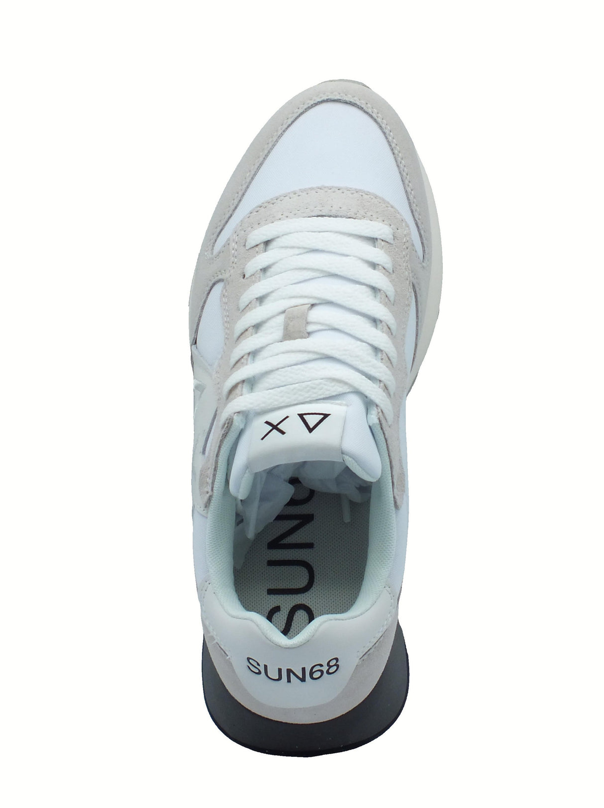 SUN68 SUN68 Z35112 Jaki Bicolor Bianco Scarpe Sportive per Uomo in pelle, nabuk e tessuto Bianco