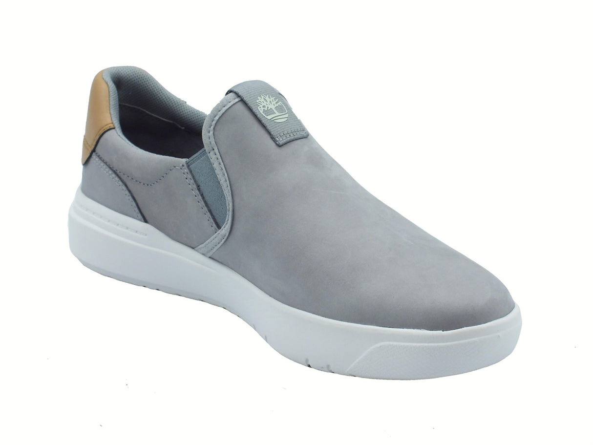 Timberland Timberland 0A42BW Seneca Bay Low Slip Light Grey Mocassini per Uomo in nabuk e tessuto Light Grey
