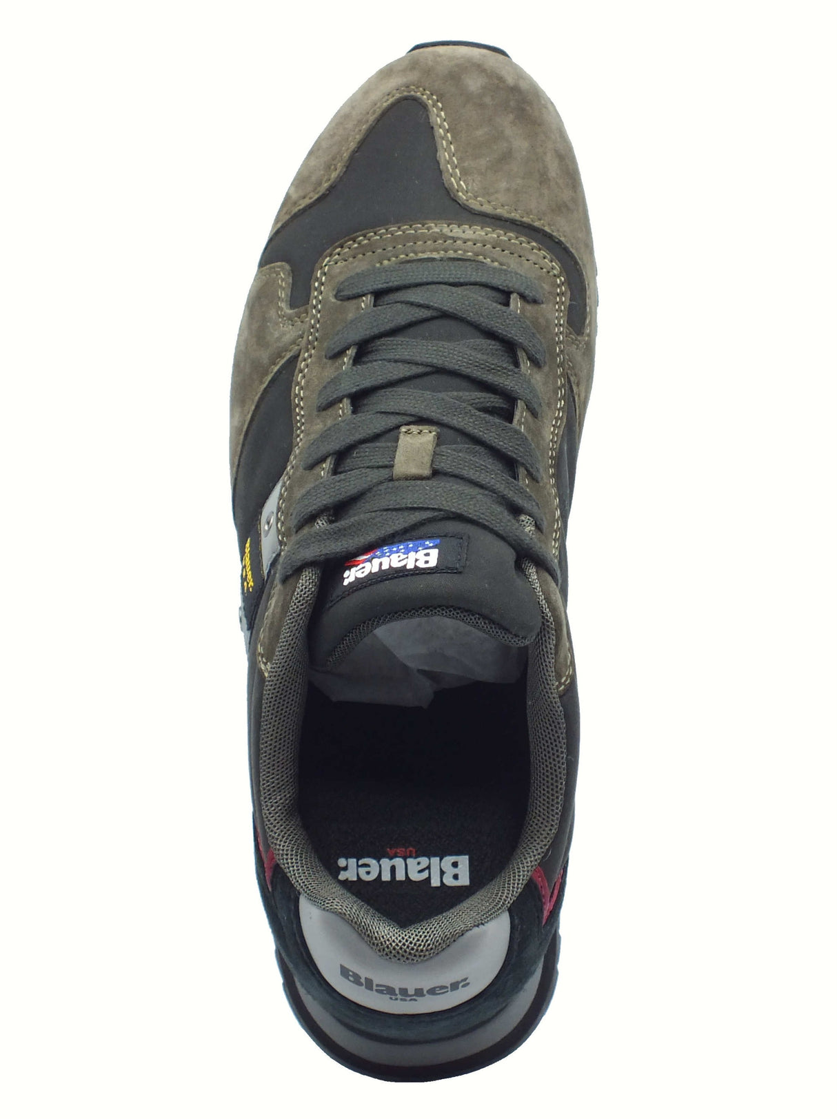 Blauer USA Blauer USA F5QUEENS01 Military Green Sneakers Sportive per Uomo in pelle e tessuto Military Green