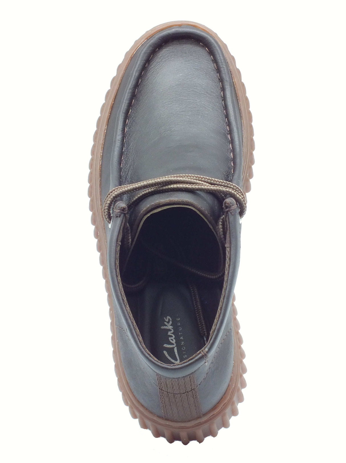 Clarks Clarks Torhill Hi Dark Brown Lea Scarponcini modello Ingegnere per Uomo in pelle testa di moro Brown