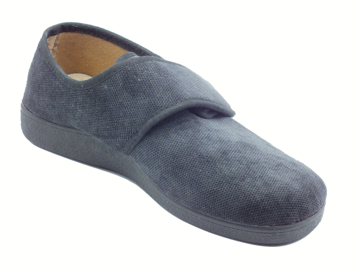 Cinzia Soft Mauri Moda by Cinzia Soft LZGU20 Nero Pantofole per Uomo in tessuto nero Nero