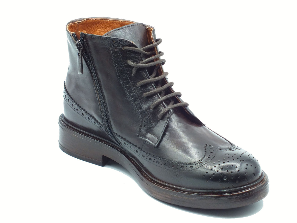 Exton Exton 9821 Soft Castagno Scarponcini Eleganti per Uomo in pelle testa di moro Castagno