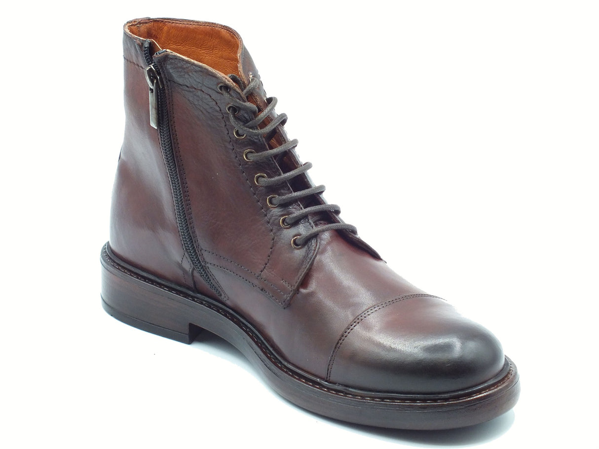Exton Exton 9824 Soft Legno Scarponcini Eleganti per Uomo in pelle marrone Legno