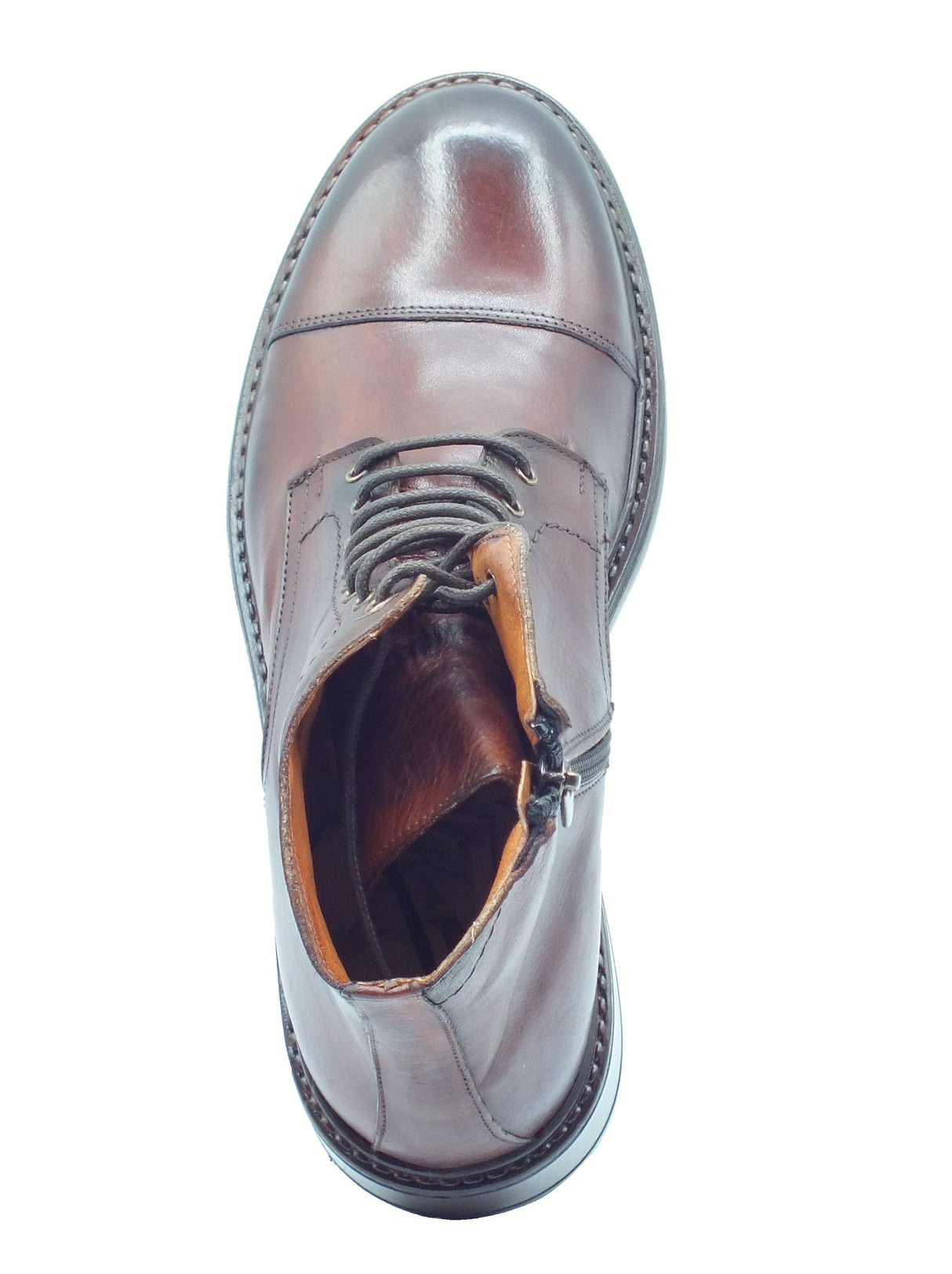 Exton Exton 9824 Soft Legno Scarponcini Eleganti per Uomo in pelle marrone Legno