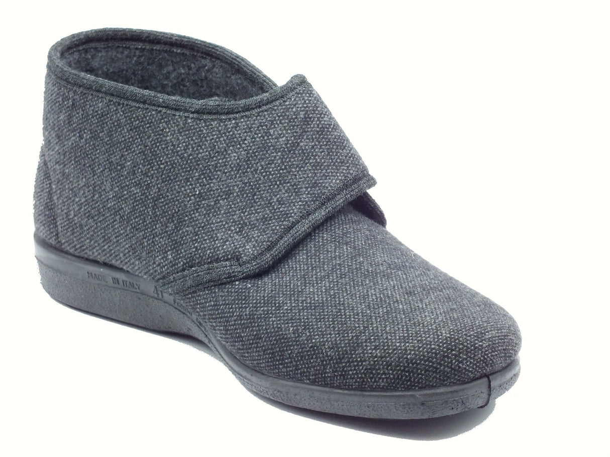 Grunland Grunland EZIO PA1034 Antracite Pantofole chiuse per Uomo in tessuto grigio Antracite