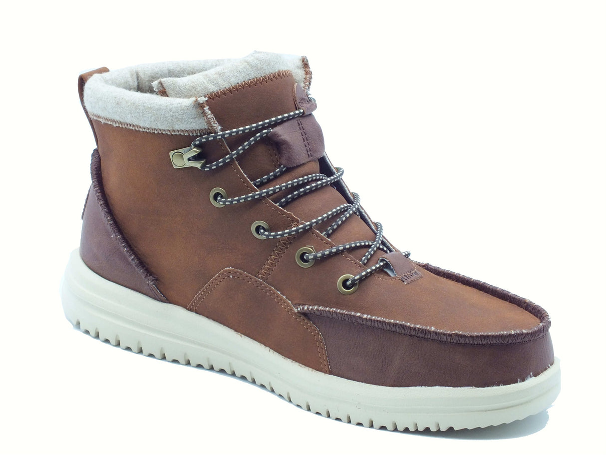 Hey Dude HeyDude 44327 Bradley Classic Tumbled Cognac Scarponcini per Uomo in ecopelle marrone Cognac