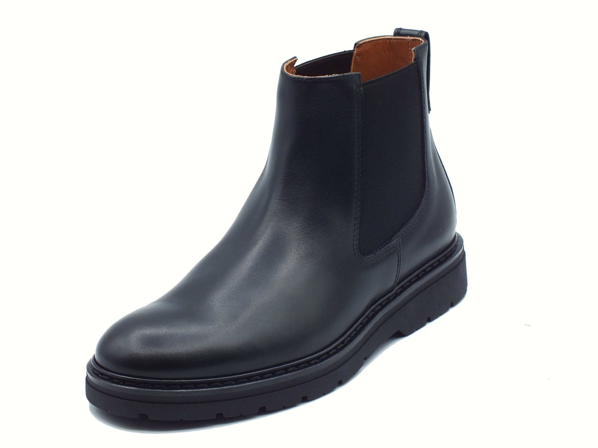 Nero Giardini NeroGiardini I500812U Ilcea Nero Scarponcini Beatles per Uomo in pelle doppio elastico Nero