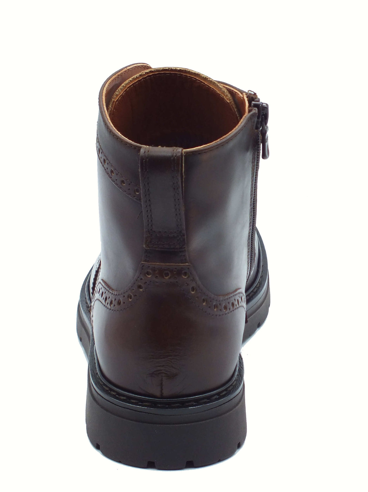 Nero Giardini NeroGiardini I500823U Delavato Beige Anfibi eleganti per Uomo in pelle testa moro duilio lacci e lam Delavato Beige