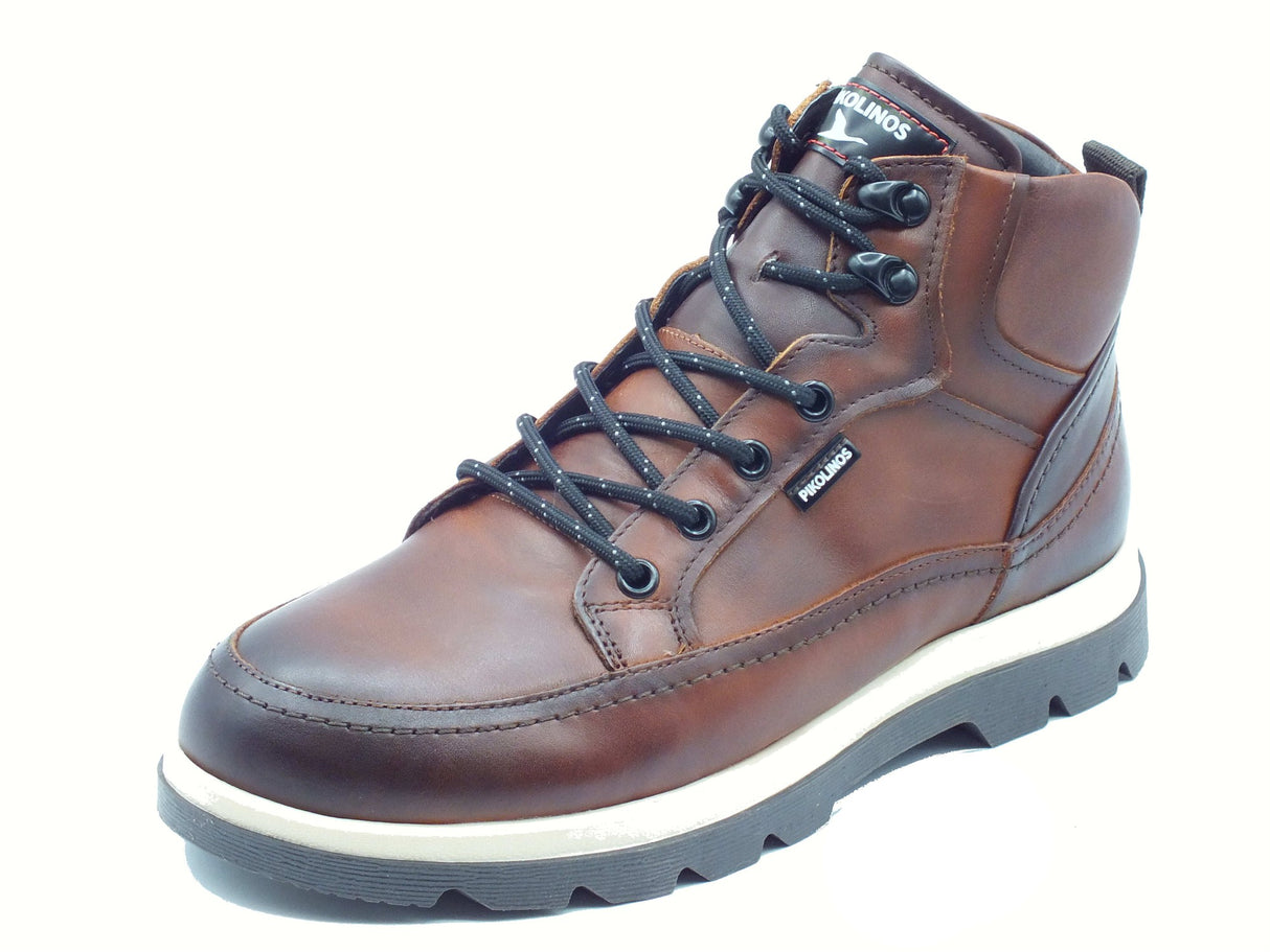 Pikolinos Pikolinos 8107C1 Vigo Cuero Scarponcini per Uomo in pelle marrone con lampo e lacci Cuero