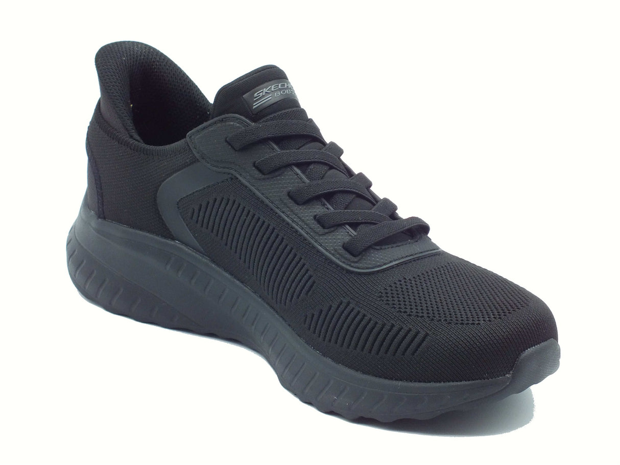 Skechers Skechers 118312 Bobs Squad Chaos Solid Step Black Scarpe Sportive per Uomo in tessuto nero Black