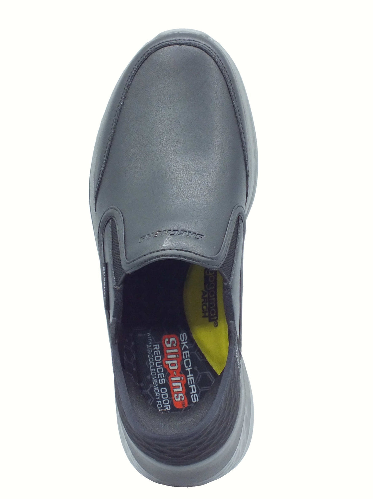 Skechers Skechers Slip-Ins 205237 Slade Cooper Black Mocassini per uomo in pelle e sintetico nero Black