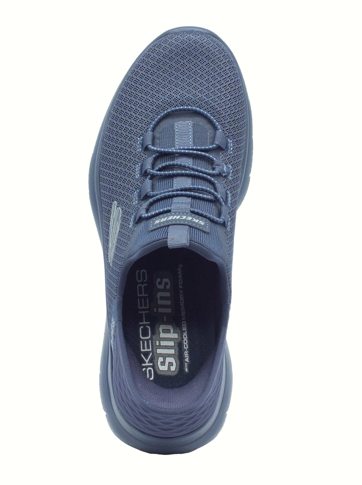 Skechers Skechers Slip-Ins 232457 Summits High Range Navy Mocassini sportivi per uomo in tessuto blu Navy