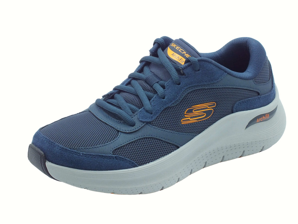 Skechers Skechers 232702 Arch-Fit The Keep Navy Scarpe Sportive per Uomo in tessuto blu Navy