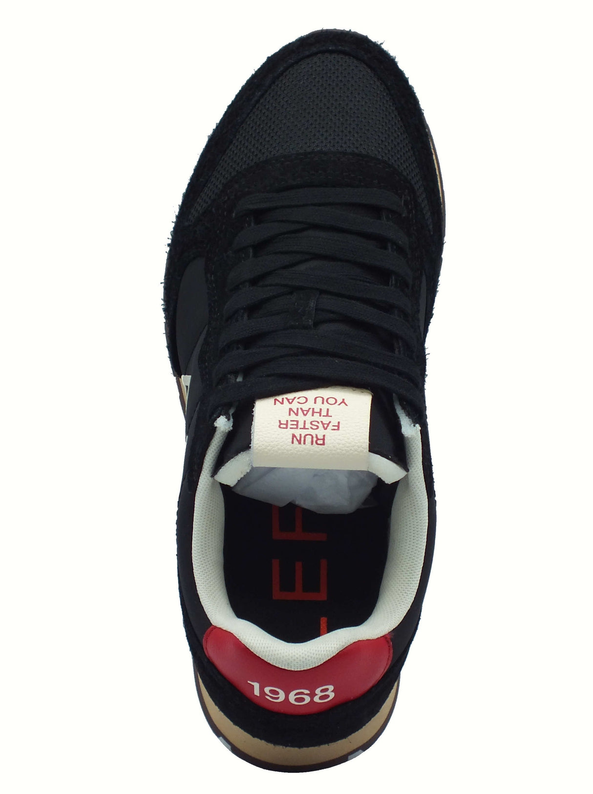 SUN68 SUN68 Z45105 Tom Vintage Nero Scarpe Sportive per Uomo in tessuto e camoscio Nero