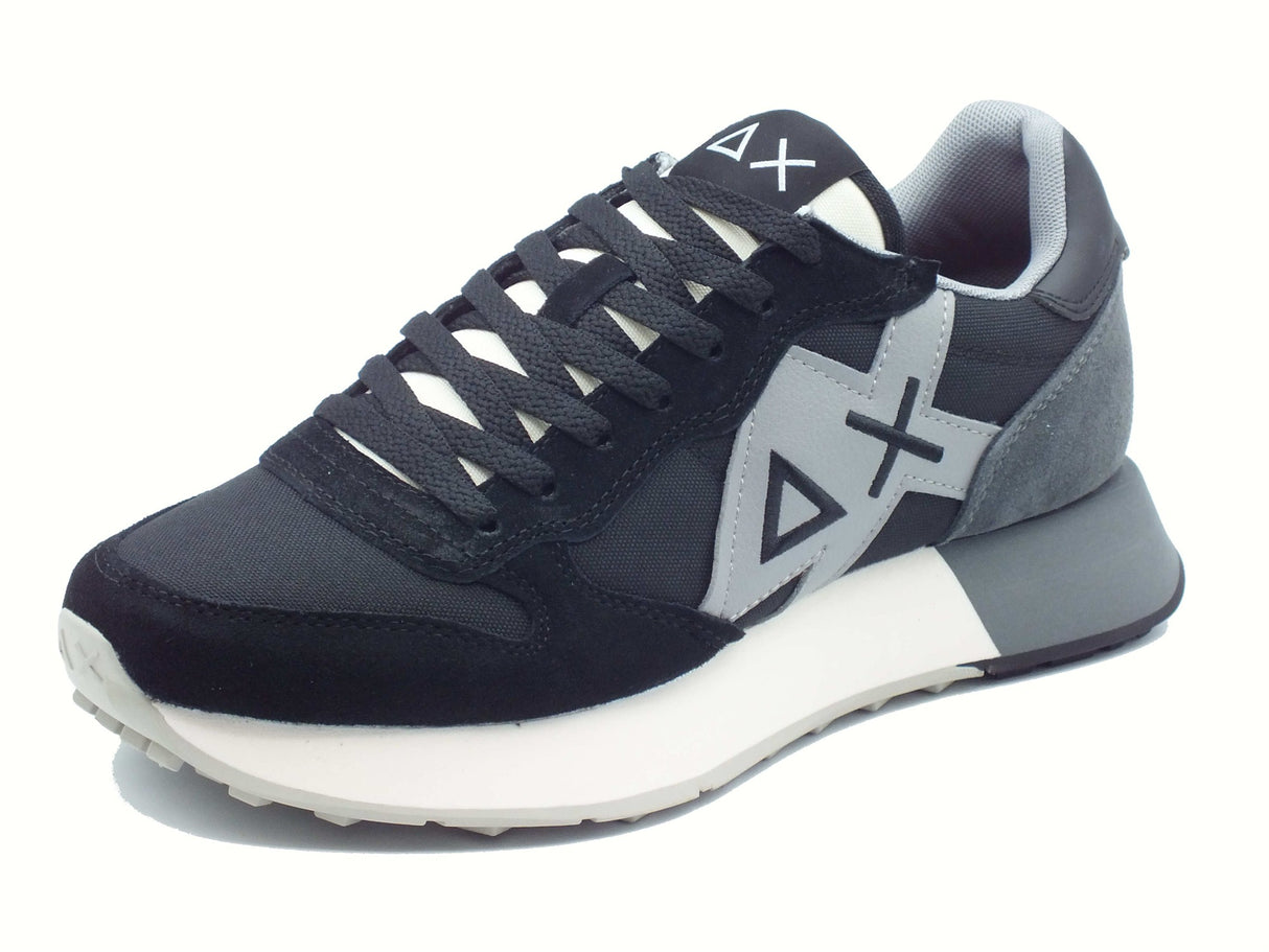 SUN68 SUN68 Z45113 Jaki Solid Nero Scarpe Sportive per Uomo in nabuk e tessuto Nero