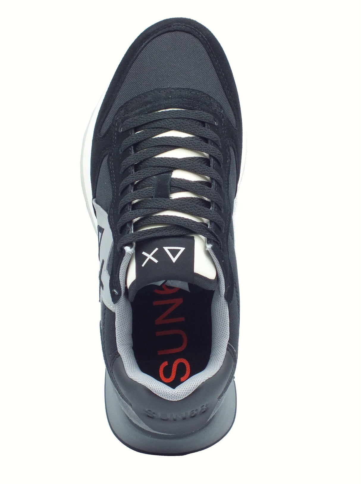 SUN68 SUN68 Z45113 Jaki Solid Nero Scarpe Sportive per Uomo in nabuk e tessuto Nero