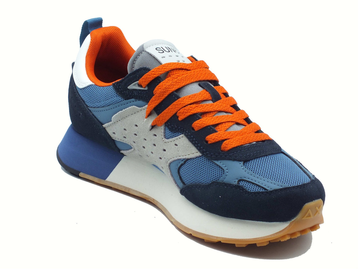 SUN68 SUN68 Z45116 Jaki Outdoor Avio Scuro Scarpe Sportive per Uomo in nabuk e tessuto Avio