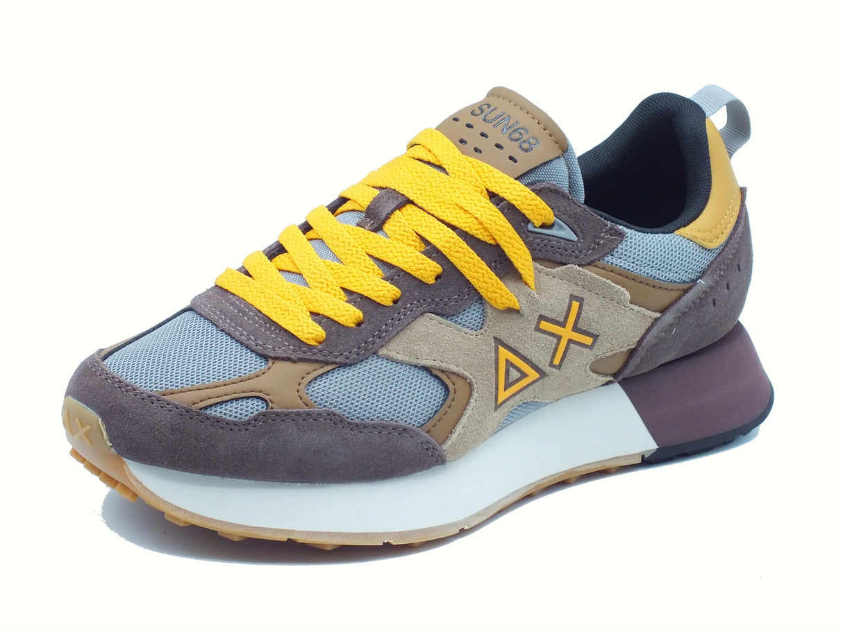 SUN68 SUN68 Z45116 Jaki Outdoor Marrone Scarpe Sportive per Uomo in nabuk e tessuto Marrone