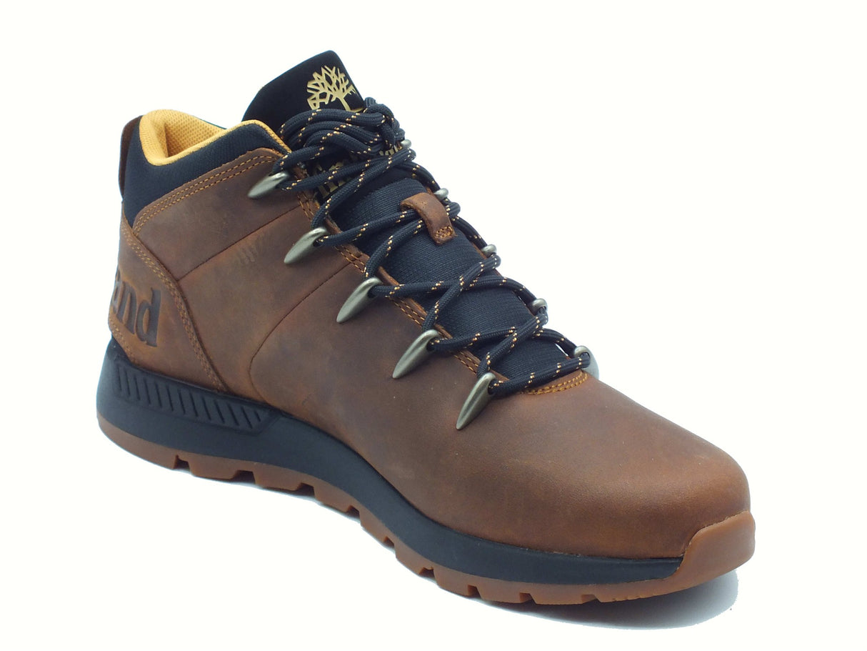 Timberland Timberland 0A67TG Sprint Trekker Mid CatHay Scarponcini per Uomo in pelle testa di moro CatHay