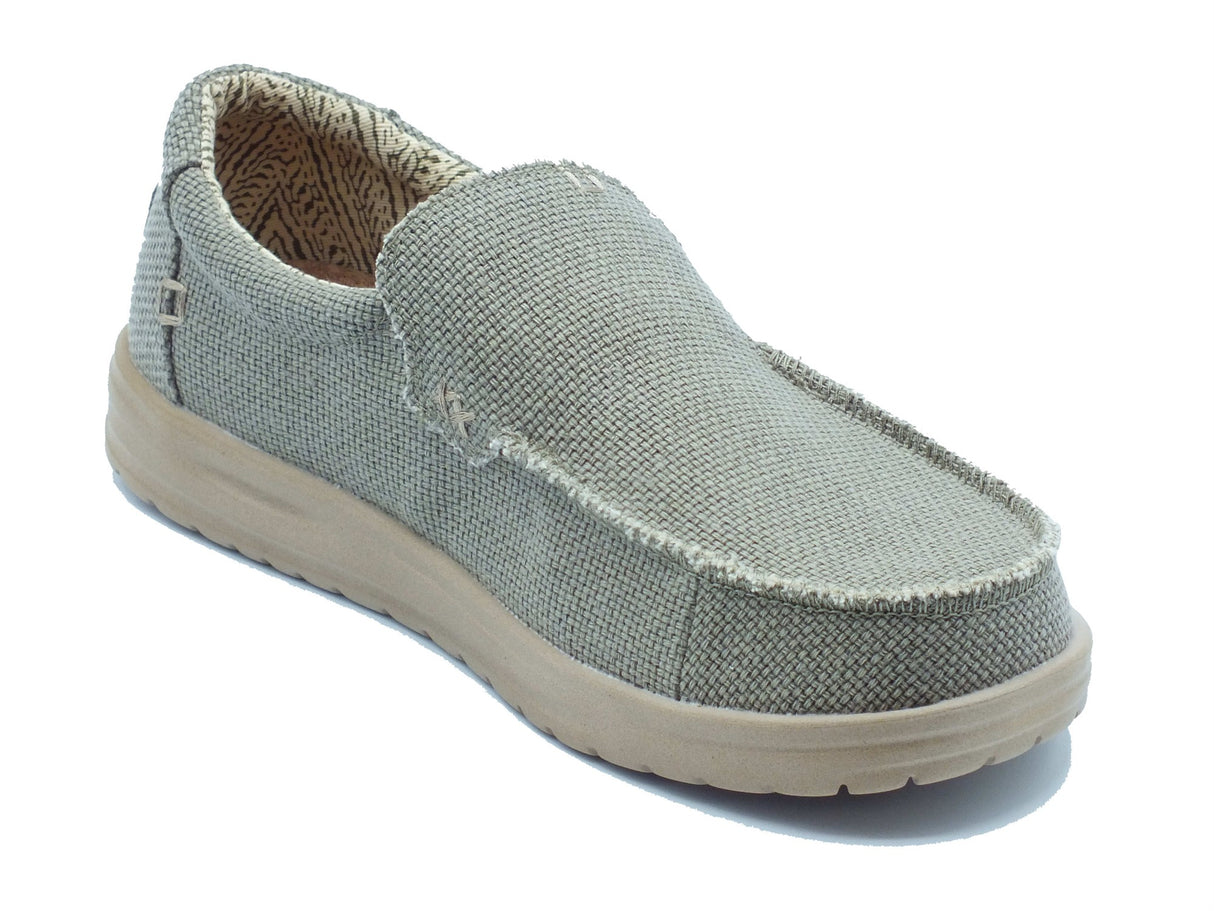 Hey Dude Hey Dude Mocassini Uomo 40124 Mikka Braided Army sintetico grigio Army