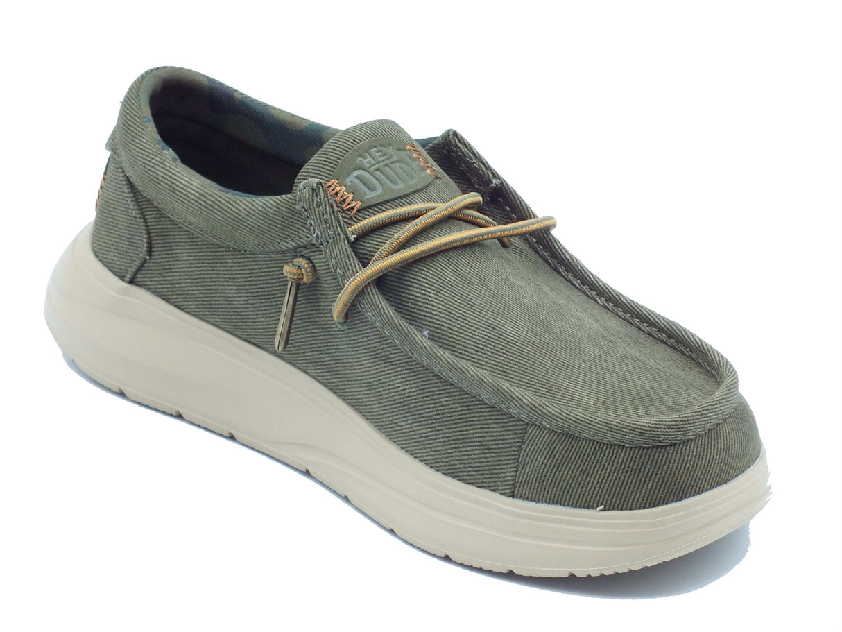 Hey Dude Hey Dude Scarpe Uomo 45113 Wally Comf Worn Burnt Olive sintetico verde Olive