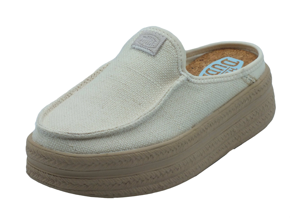 Hey Dude Hey Dude Sabot Donna 45228 Austin Lift Espadrille Egret sintetico bianco Egret
