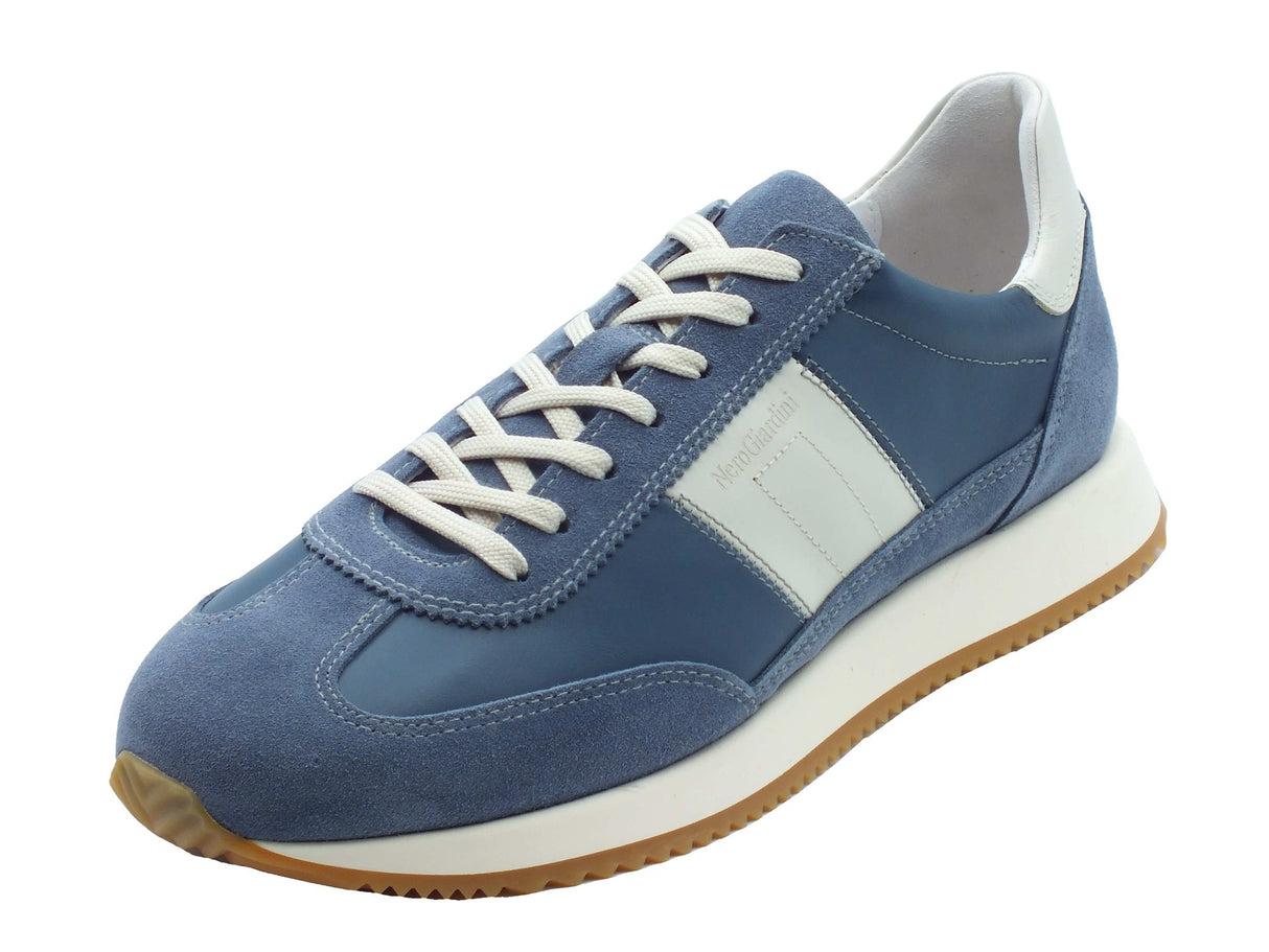 Nero Giardini Nero Giardini Sportive Uomo E601110U Velour Sauvage Avio pelle blu Avio