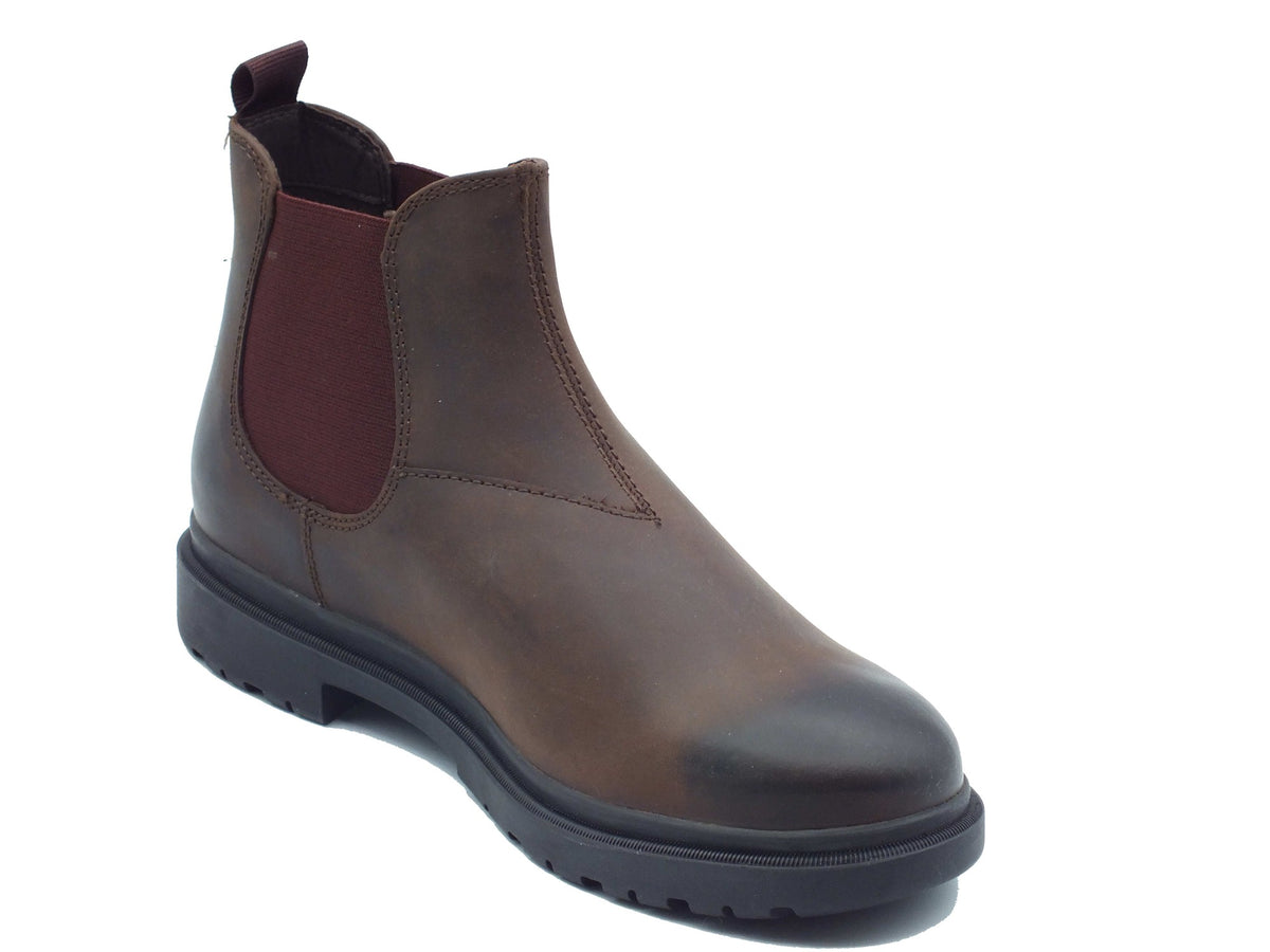 Geox Geox Scarponcini Uomo U16DDA Andalo Man Coffee Burgundy pelle marrone Burgundy
