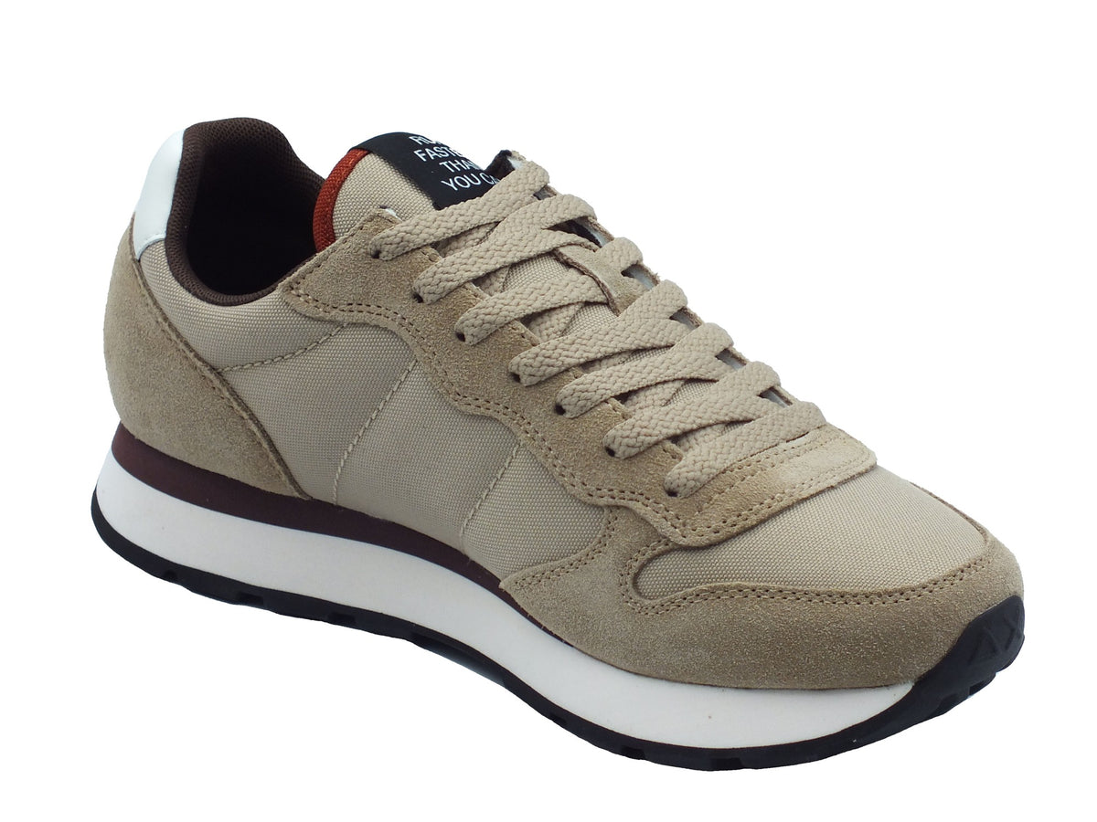 SUN68 SUN68 Sportive Uomo Z46101 Tom Solid Beige Scuro pelle beige Beige Scuro