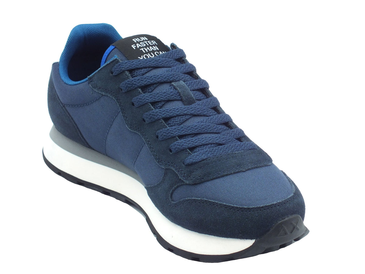 SUN68 SUN68 Sportive Uomo Z46101 Tom Solid Navy Blue pelle blu Navy Blue