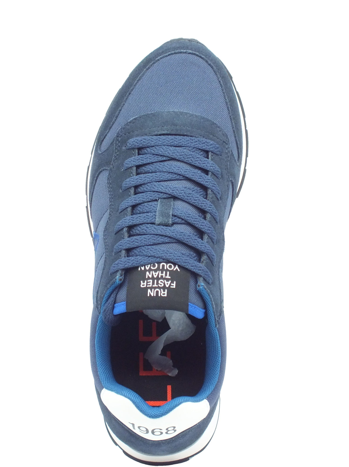 SUN68 SUN68 Sportive Uomo Z46101 Tom Solid Navy Blue pelle blu Navy Blue