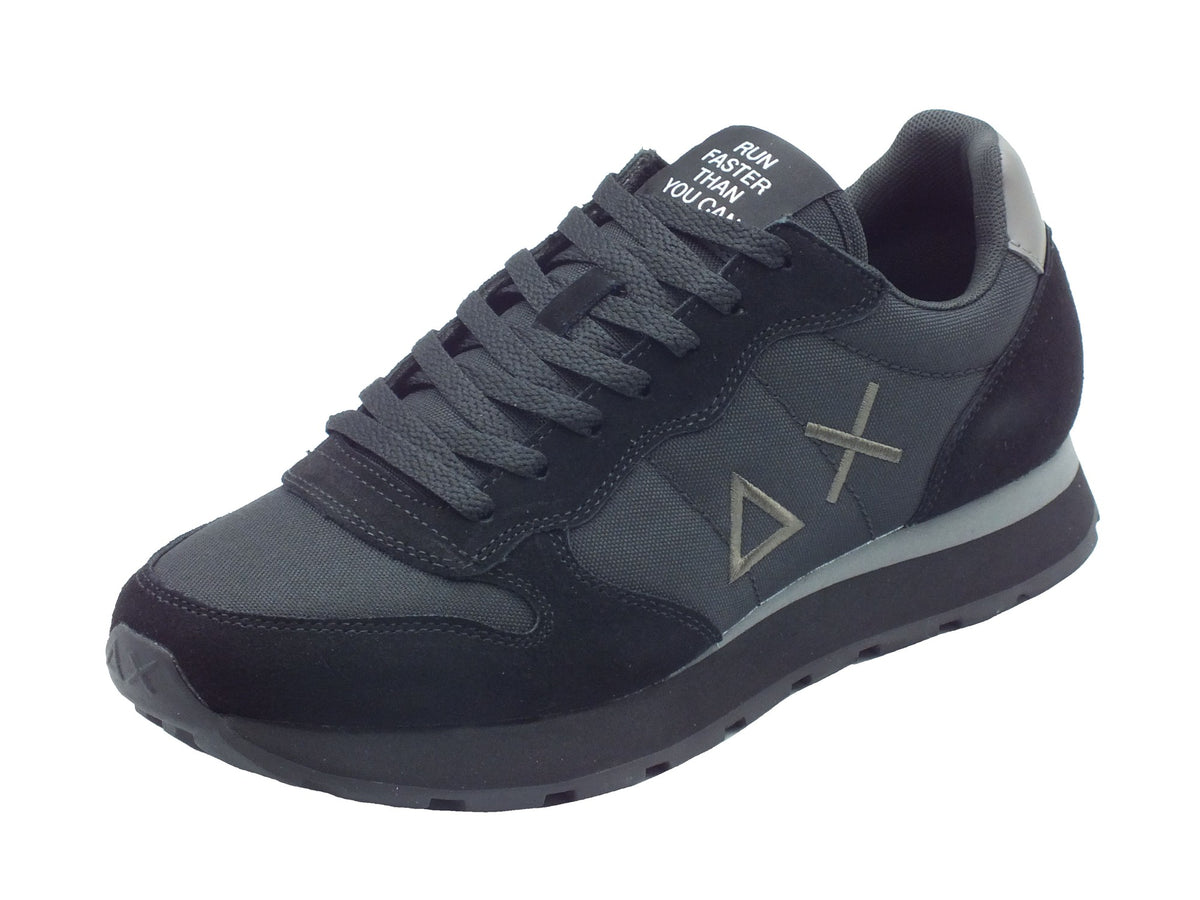 SUN68 SUN68 Sportive Uomo Z46101 Tom Solid Nero Grigio Scuro pelle nero Nero Grigio Scuro