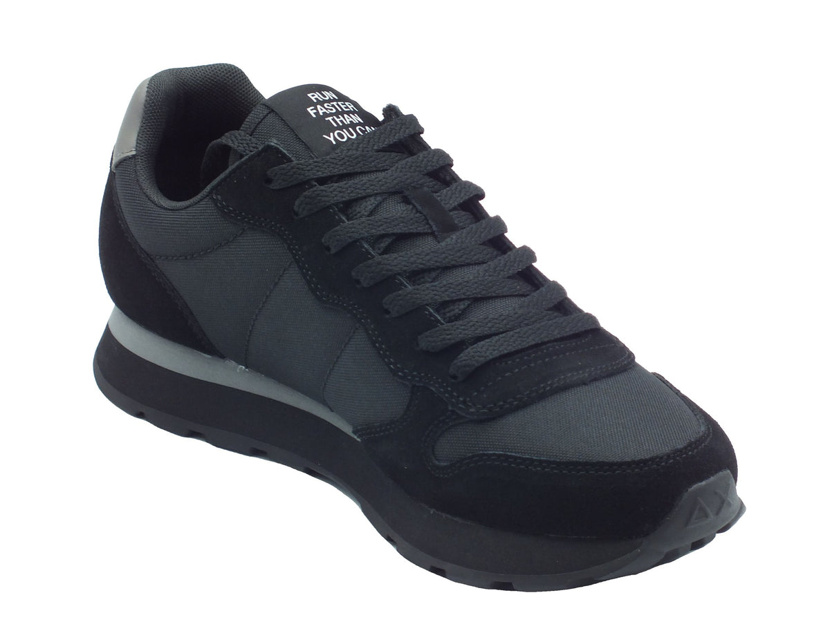 SUN68 SUN68 Sportive Uomo Z46101 Tom Solid Nero Grigio Scuro pelle nero Nero Grigio Scuro