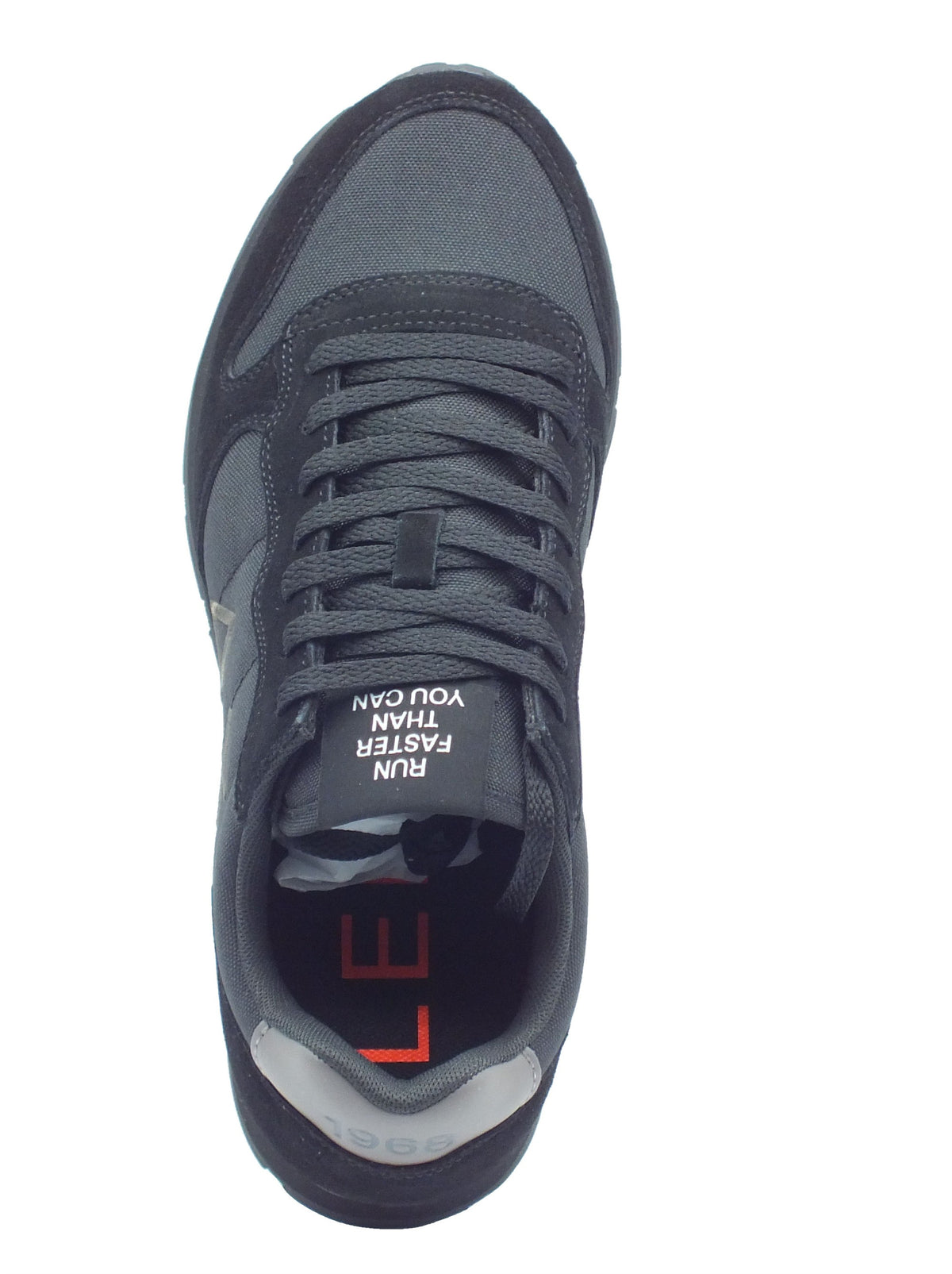 SUN68 SUN68 Sportive Uomo Z46101 Tom Solid Nero Grigio Scuro pelle nero Nero Grigio Scuro
