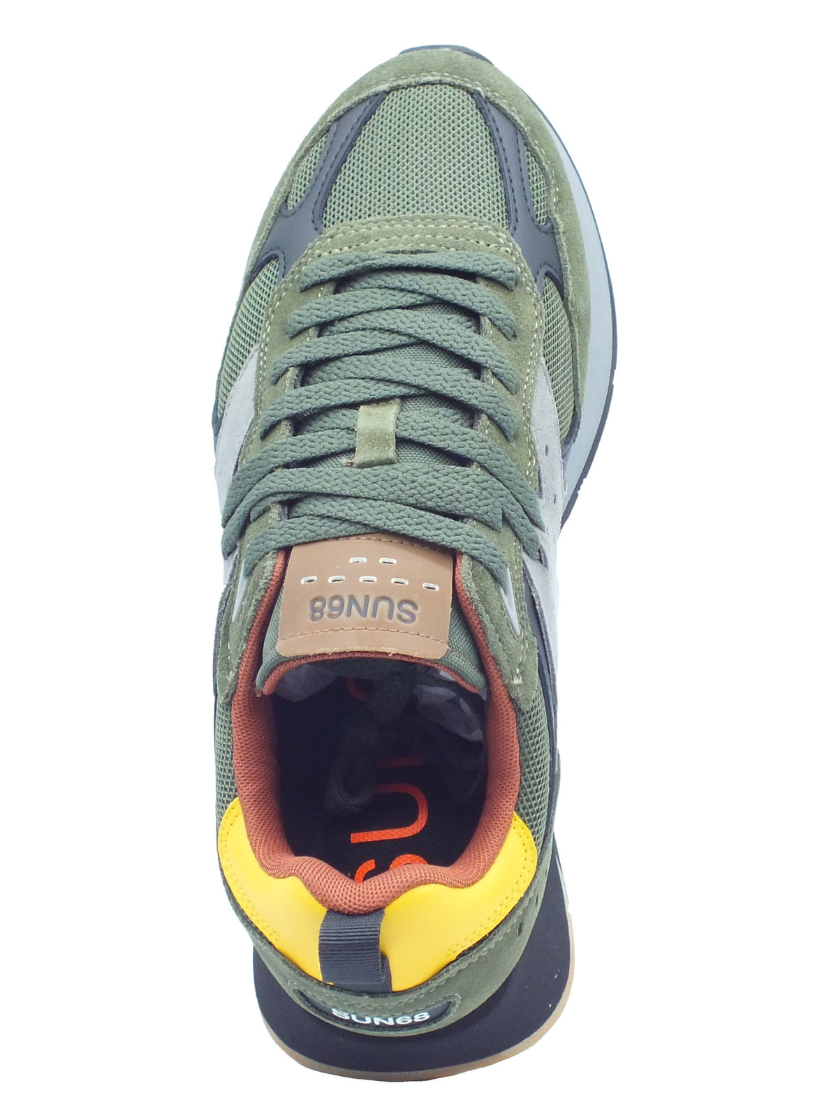 SUN68 SUN68 Sportive Uomo Z46124 Jaki Outdoor Militare Scuro pelle verde Militare Scuro